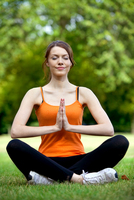 beautiful woman doing yoga exercises in a tranquil location help low self esteem